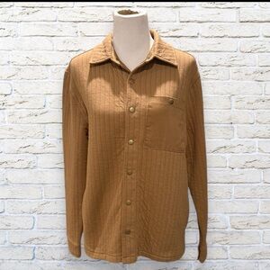 NWT Goodfellow & Co. Snap Button Down Heavy Weight Brown Shirt - Size Small